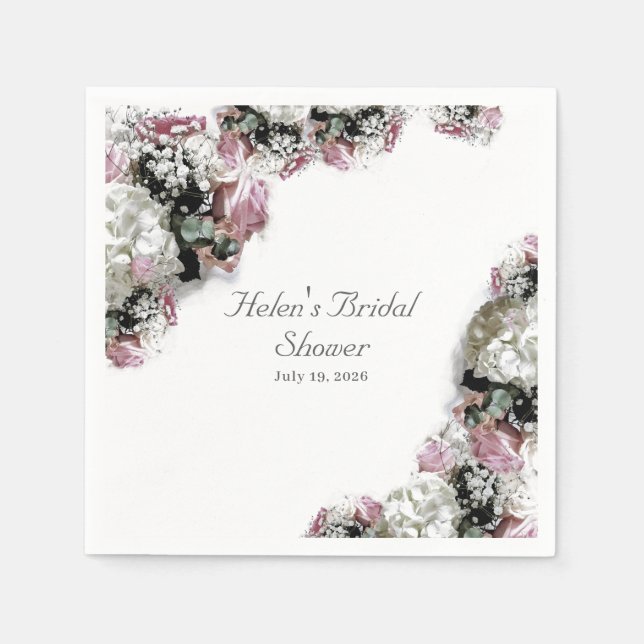 Serviette En Papier Fête élégante de mariage catholique (Devant)