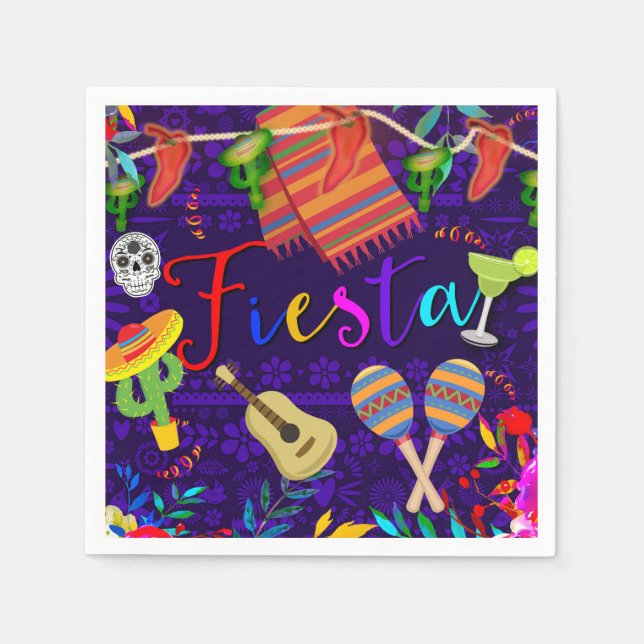 Serviette En Papier Fête Fête Anniversaire Cinco De Mayo (Devant)