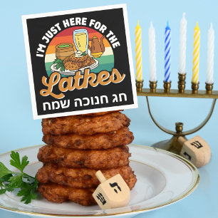 Serviette En Papier Fête juive amusante Hébreu Heureux Hanoukka