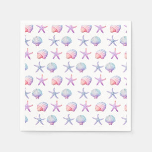 Serviette En Papier Fête motif coquillage