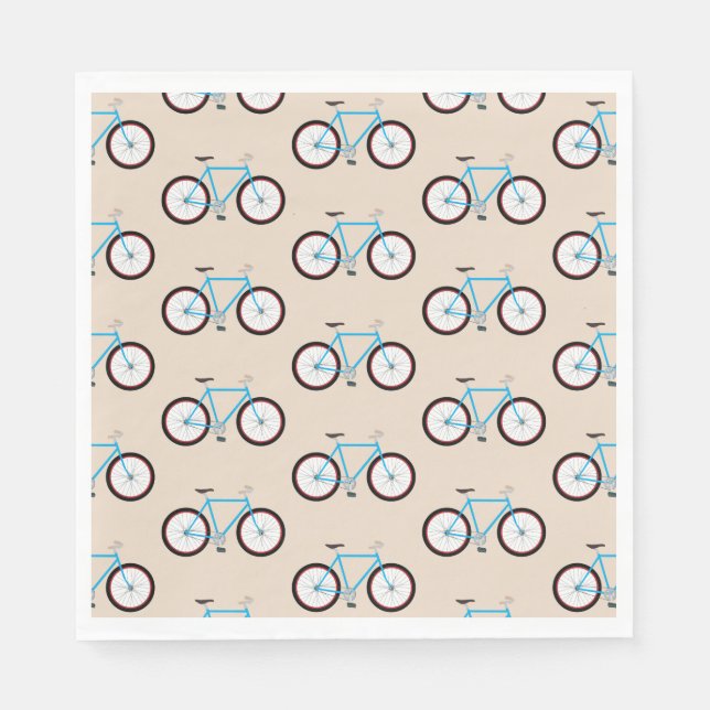 Serviette En Papier Fête Motif vélo (Devant)