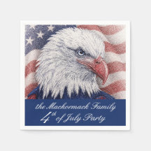 Fête patriotique du 4 juillet aigle rouge blanc bl