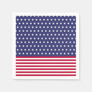 Serviette En Papier Fête patriotique du 4 juillet Drapeau américain Ét
