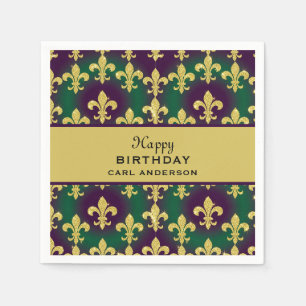 Serviette En Papier Fête personnalisée de Mardi Gras