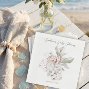Serviette En Papier Fête Prénatale aux Coquillages et Fleurs de Style