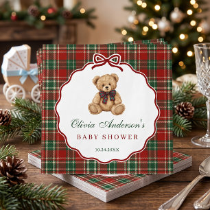 Serviette En Papier Fête prénatale de Noël ourson préparé