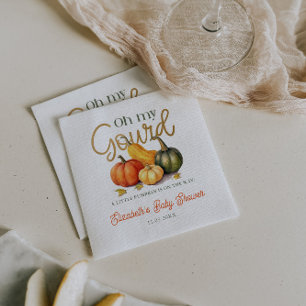 Serviette En Papier Fête prénatale Oh Ma Citrouille Petit Chou Baby Sh