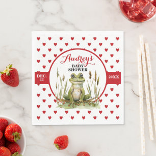 Serviette En Papier Fête prénatale ou anniversaire de grenouille migno