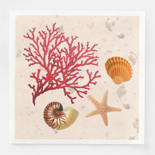 Serviette En Papier Fête sur la plage