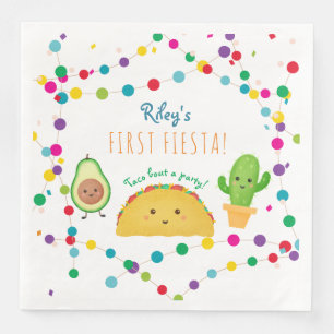 Serviette En Papier Fête Taco premier thème anniversaire