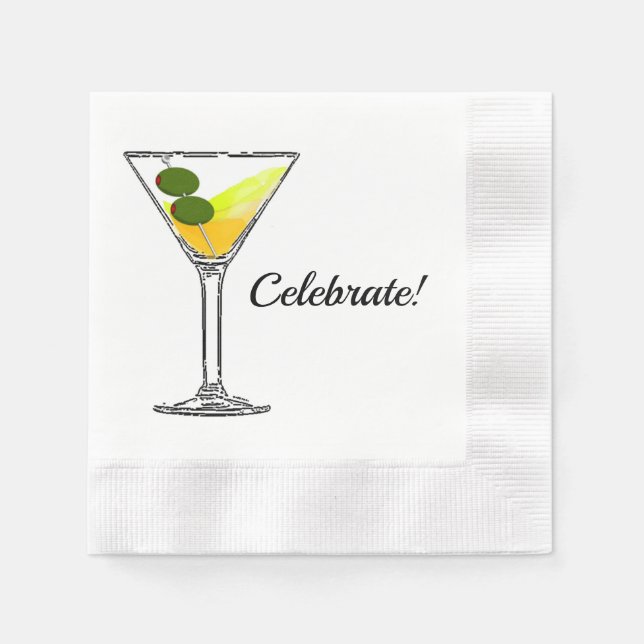 Serviette En Papier Fêter la soirée Cocktail (Devant)