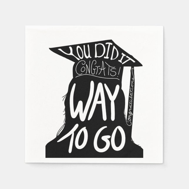 Serviette En Papier Fêtes de fin d'études (Devant)