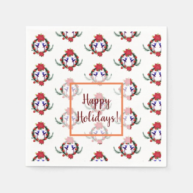Serviette En Papier Fêtes d'hiver du ballet (Devant)