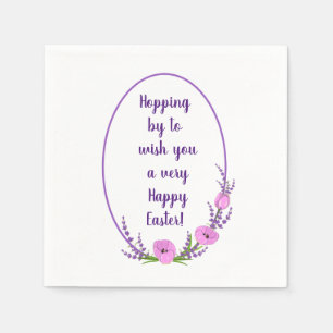 Serviette En Papier Fêtes romantiques couronnes Tulip fleurs Pâques