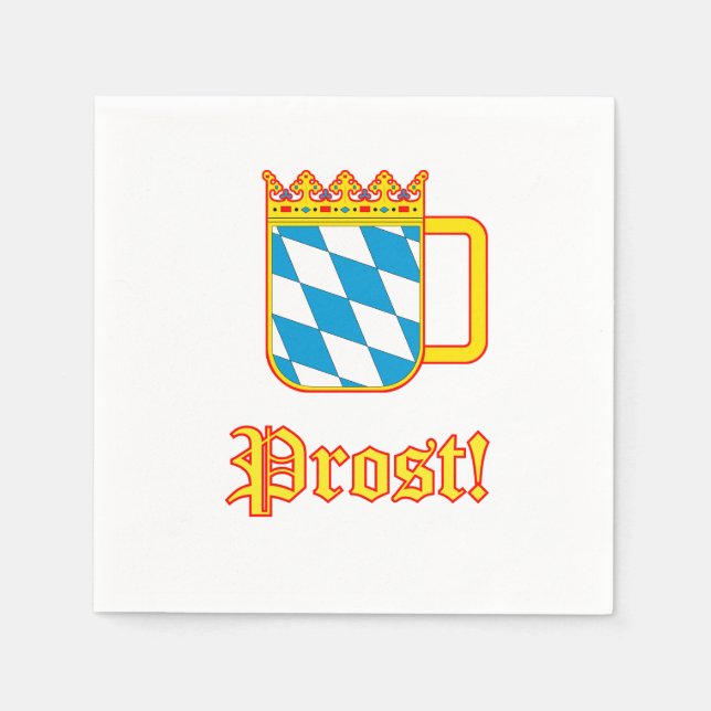 Serviette En Papier Fêtez l'Oktoberfest ! Prost ! (Devant)