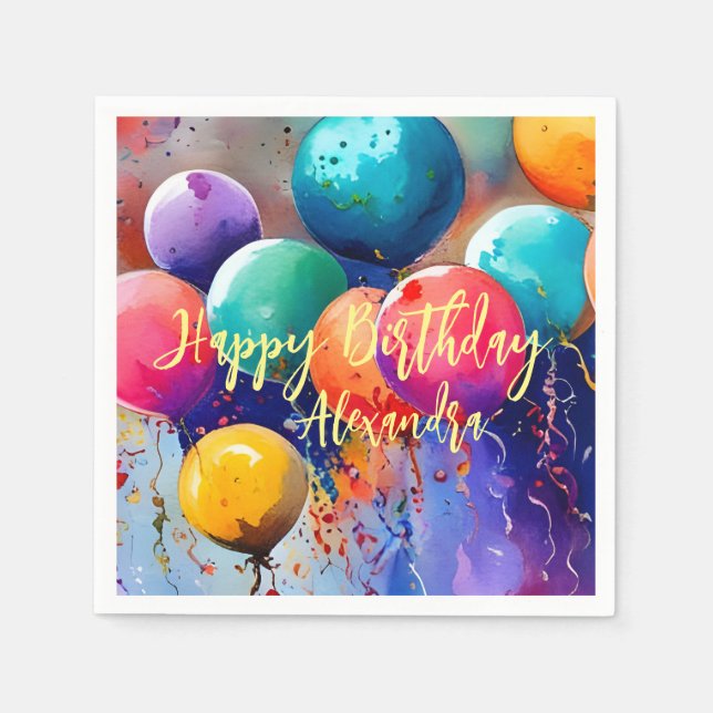 Serviette En Papier Fêtez ! Texte Personnalisé N'Importe Quelle Occasi (Devant)