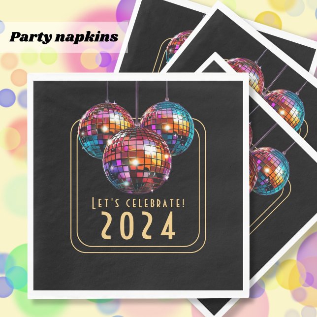 Serviette En Papier Fêtons 2024 (Créateur téléchargé)