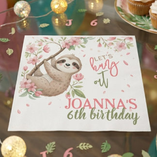 Serviette En Papier Fêtons l'anniversaire des enfants paresseux