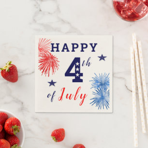 Serviette En Papier Feu d'artifice célébrations serviettes