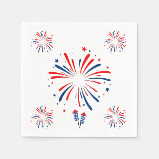 Serviette En Papier Feu d'artifice Napkin