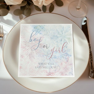 Serviette En Papier Feu de neige rose d'hiver pour garçon ou fille