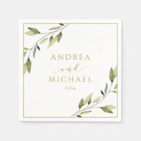Feuillage de mariage feuilles dorées vignes