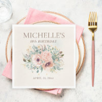 Feuillage Floral Rose Pailleté 40e Anniversaire