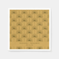 Feuille de palmier botanique moutarde jaune mariag