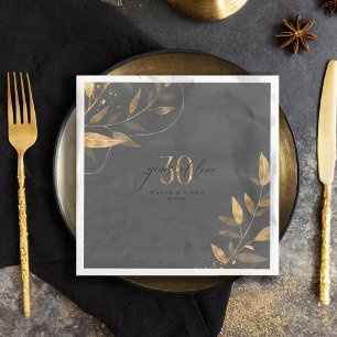 Serviette En Papier Feuille d'Or 30 ans d'amour ID1169