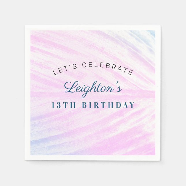 Serviette En Papier Feuille tropicale peinte (Devant)