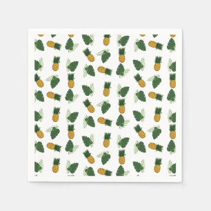 Serviette En Papier Feuilles D'Ananas Et De Palmiers