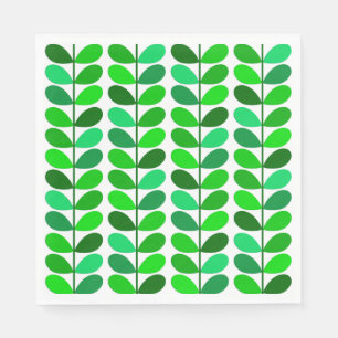 Serviette En Papier Feuilles danois du milieu du siècle, Emerald et Li