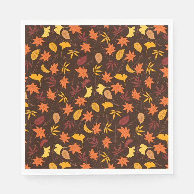 Serviette En Papier Feuilles d'automne (Devant)