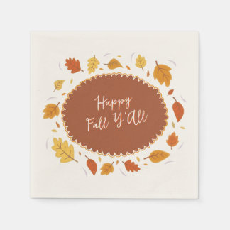 Serviette En Papier Feuilles d'automne Joyeux Thanksgiving d'amis