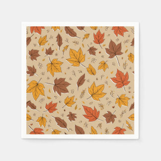 Serviette En Papier Feuilles d'automne Papier Napkin