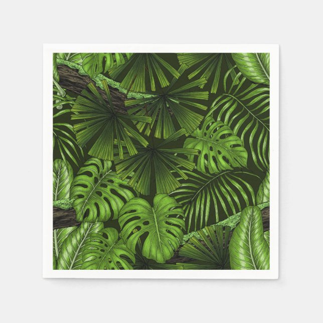 Serviette En Papier Feuilles de la jungle (Devant)