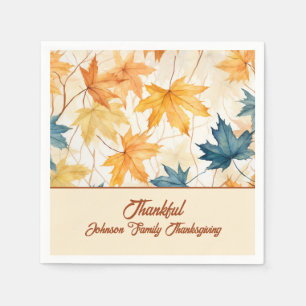 Serviette En Papier Feuilles de l'érable Thanksgiving Brunch Dîner