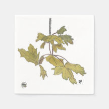 Feuilles jaunesPapier Cocktail Napkin