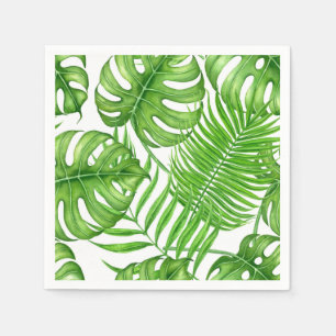 Serviette En Papier Feuilles tropicaux