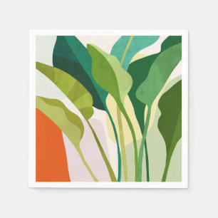 Serviette En Papier Feuilles tropicaux