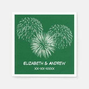 Serviette En Papier Feux d'artifice, Arrière - plan vert de forêt, Nom