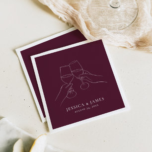 Serviette En Papier Fiançailles chic + Mariage