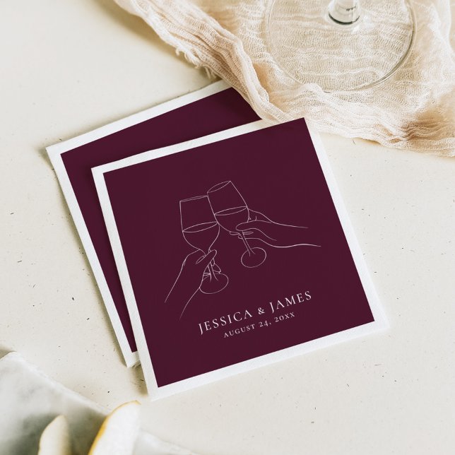 Serviette En Papier Fiançailles chic + Mariage (Créateur téléchargé)