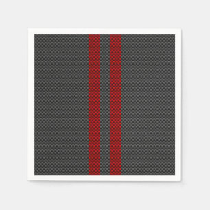 Serviette En Papier Fibre de carbone rouge Bourgogne comme des rayures