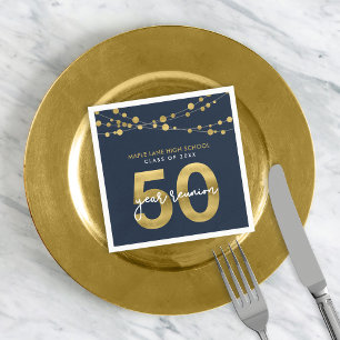 Serviette En Papier Ficelles bleues des lumières la Réunion de class