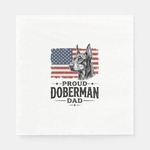 Serviette En Papier Fier papa Doberman Drapeau vintage vecteur concept