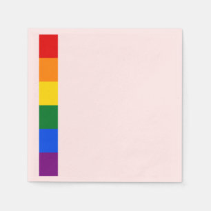 Serviette En Papier Fierté arc-en-ciel
