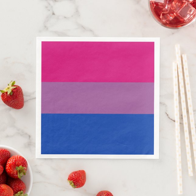 Serviette En Papier Fierté bisexuelle ! (En situation)