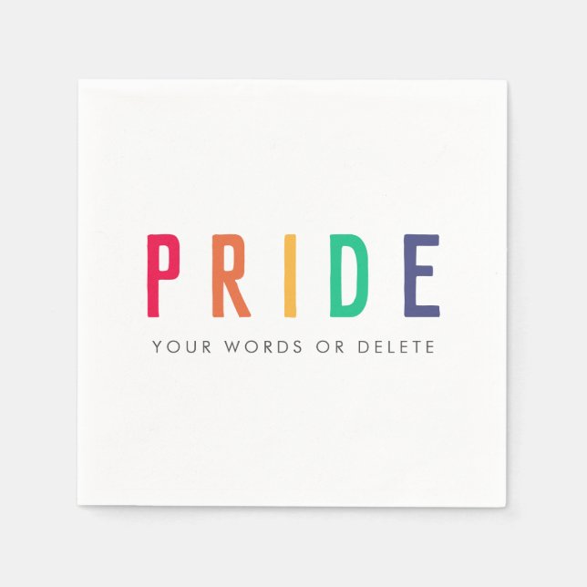 Serviette En Papier fierté | LGBTQ Gay Rainbow moderne (Devant)