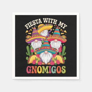Serviette En Papier Fiesta Avec Mes Gnomigos Gnome Cinco De Mayo